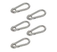 Ganter Normelemente GN 5299-E-60-A4-BL Moschettone in acciaio, Argento, Länge l: 60mm geschlossenes Auge