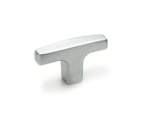Ganter Normelemente GN 563.2-80-M10-BL - Maniglia per mobili, in alluminio, colore bianco, filettatura M10