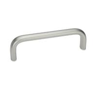Ganter Normelemente GN 565.5-20-400-A-GS - Maniglia in acciaio INOX, colore: argento, distanza tra i fori: 400 mm