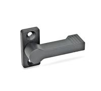 Ganter Normelemente GN 702-17-55-A-SW - Chiavistello di blocco con 4 posizioni, nero, lunghezza chiavistello: 55 mm