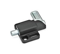 Ganter Normelemente GN 722.3-20-30-R-SW Chiavistello a molla, Nero, Rastkurve rechts Bolzen: 20mm