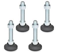 Ganter Normelemente | Piedini articolati/piedini con mandrino regolabile - GN 343.4-50-M10-50-A | Piedi: plastica (poliammide) | 4 pezzi