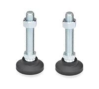 Ganter Normelemente | Piedini articolati/piedini regolabili con mandrino - GN 343.4-60-M16-80-A | Piedi: plastica (poliammide) | 2 pezzi