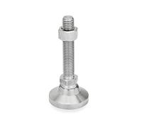 Ganter Normelemente | Piedino articolato, base per mobili, in acciaio inox | GN 343.6-40-M12-100-OS | filettatura M12 x 100