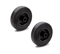 Ganter Normelemente | Ruote in gomma, ruote di ricambio, 125 mm, 2 ruote, 220 kg, rivestimento in gomma, corpo ruota in polipropilene, GN 22873-125-G-A