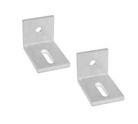 Ganter Normelemente | Staffa di montaggio stabile | Connettore angolare pesante | GN 970-ALM-40-60-40-C | Unisoscele | alluminio | 40 x 60 mm | 2 pezzi