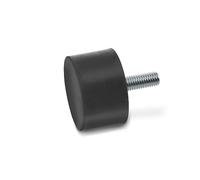 Ganter Normelemente | Tampone di arresto - GN 352-40-20-M8-S-55 | con vite | gomma naturale | 5 pezzi