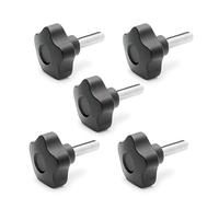 Ganter Normelemente Vite con impugnatura a stella | vite per impugnatura | GN 5337.2-25-M5-10 | 5 pezzi | plastica | con vite in acciaio | manico 25 mm | filettatura M5 x 10