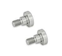 Ganter Normelemente | Viti a testa svasata | 2 pezzi | Vita 6 x 6 mm | Acciaio inossidabile | GN 732.1-M5-6-6-NI