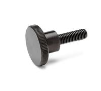 Ganter Normelemente, Viti a testa zigrinata alta - DIN 464 M2,5 - 8, filettatura M2,5, lunghezza filettatura: 8 mm, acciaio brunito, 5 pezzi