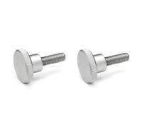 Ganter Normelemente | Viti a testa zigrinata alte - DIN 464-M5-25-NI | filettatura M5 | lunghezza filettatura: 25 mm | acciaio inox NI | 2 pezzi