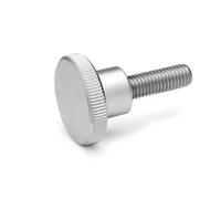 Ganter Normelemente | Viti a testa zigrinata alte - DIN 464-M8-40-NI | filettatura M8 | lunghezza filettatura: 40 mm | acciaio inox NI | 1 pezzo