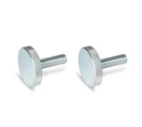 Ganter Normelemente | Viti a testa zigrinata piatte | Viti a testa zigrinata (forma bassa) | DIN 653-M10-30-ZB | 2 pezzi | acciaio zincato | Filettatura: M10 x 30