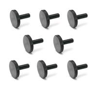 Ganter Normelemente | Viti a testa zigrinata piatte | Viti a testa zigrinata (forma bassa) | DIN 653-M6-16 | 8 pezzi | acciaio brunito | Filettatura: M6 x 16