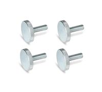 Ganter Normelemente | Viti a testa zigrinata piatte | Viti a testa zigrinata (forma bassa) | DIN 653-M6-30-ZB | 4 pezzi | acciaio zincato | Filettatura: M6 x 30