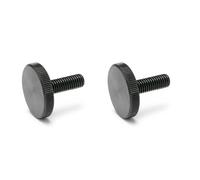 Ganter Normelemente | Viti a testa zigrinata piatte | Viti a testa zigrinata (forma bassa) | DIN 653-M8-40 | 2 pezzi | acciaio brunito | Filettatura: M8 x 40