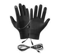 Gants chauffants d'hiver - Mitaines thermiques imperméables, conception à écran tactile coupe-vent, chaleur réglable à 3 températures, équipement extérieur par temps froid, protection comfortable des
