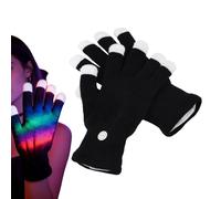 Gants LED - 24*12cm 7 couleurs spectacle de lumière Gants LED | Light Finger Lighting Clignotant Glow, Mitaines essentielles pour les spectacles de fête pour adultes et adolescents, danses, Versione