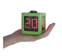 GANXIN - Orologio da poker con conto alla rovescia in secondi, per torneo di poker, casinò, 20/30 secondi e ora personalizzata, timer a cubo a 4 lati (piccolo, verde)