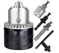 GANYEE Kit adattatore mandrino per trapano con chiave da 1,5-13 mm 1/2"-20UNF con gambo SDS-Plus da 1/4" codolo esagonale da 1/2" adattatore femmina quadrato per martello rotativo/avvitatore a