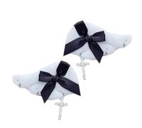 GANYKQ 1 paio di fermagli per capelli a forma di ala elegante con ciondolo a forma di farfalla, gioielli per donne e ragazze