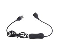GANYKQ Cavo USB con pulsante di controllo da maschio a femmina interruttori ON Off Toggle LED Lamp Line adatto per lampada da tavolo registratore da viaggio