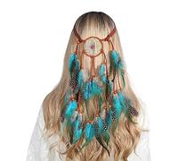 GANYKQ Cerchietto etnico con perline Decors unico cerchietto per capelli da donna sposa scattare foto acchiappasogni fascia in rete