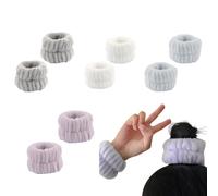 GANYKQ Morbido polsino da polso in peluche cerchietto per capelli per lavare viso polso fasce per capelli asciugamano lavaggio panno versamento