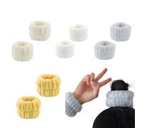 GANYKQ Morbido polsino da polso in peluche cerchietto per capelli per lavare viso polso fasce per capelli asciugamano lavaggio panno versamento