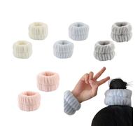 GANYKQ Morbido polsino da polso in peluche cerchietto per capelli per lavare viso polso fasce per capelli asciugamano lavaggio panno versamento