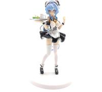 Ganyu Maid Tray Standing PVC Action Statue Model Figure, Anime, Game Character Collection Figurine Desktop Decoration 7"