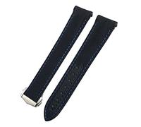 GANYUU 19/20/21 millimetri estremità curva in tessuto di nylon cinturino adatto per Omega Seamaster 300 Aqua Terra 150 Watch Strap, 20mm, Agata