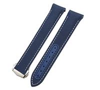 GANYUU 19/20/21 millimetri estremità curva in tessuto di nylon cinturino adatto per Omega Seamaster 300 Aqua Terra 150 Watch Strap, 21mm, Agata