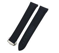 GANYUU 19/20/21 millimetri estremità curva in tessuto di nylon cinturino adatto per Omega Seamaster 300 Aqua Terra 150 Watch Strap, 19mm, Agata