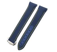 GANYUU 19/20/21 millimetri estremità curva in tessuto di nylon cinturino adatto per Omega Seamaster 300 Aqua Terra 150 Watch Strap, 20mm, Agata