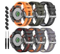 GANYUU 20 mm compatibile con cinturino Garmin Fenix 7S 7S Pro 6S 6S Pro 5S 5S Plus, cinturini in morbido silicone per smartwatch Approach S70 42mm/Instinct 2S/Descent Mk2s(6Pack1)