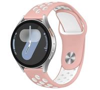 GANYUU 20mm 22mm cinturino in silicone per Samsung Galaxy Watch 7 6 5 4 40/44mm 6Classic 43/47mm GearS3 braccialetto per Huawei 3 4Pro GT3/2e cinturini(Pink white,20mm)