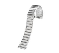 GANYUU 316L Cinturino in Acciaio Inox Solido Adattato, Per Cartier Santos Cinturino Santos Santos Santos fibbia farfalla bracciale 21mm Uomo, 21mm, Agata