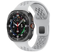 GANYUU Banda in silicone traspirante morbido per Samsung Galaxy Watch 7 Ultra 47mm Sports Loop Strap No Gaps Bracciale per Galaxy 7 Ultra 47mm(Gray)