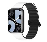 GANYUU Banda magnetica in silicone per Xiaomi Miband 9 Pro/Redmi Watch Bracciale di orologi a cinghia 4 per mirtillo mi band 8(White-Black,For Miband 9 Pro)