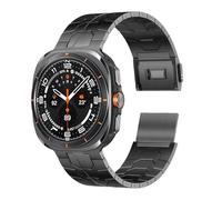 GANYUU Bracciale da uomo in acciaio inossidabile per Samsung Galaxy Watch Ultra 47mm Nessun cinturino di ricambio in metallo senza spazi per cinturini Samsung Watch Ultra 47MM(Black)