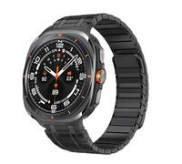 GANYUU Bracciale stile AP in metallo magnetico resistente per cinturini Samsung Galaxy Watch Ultra 47 mm Cinturino ad anello in acciaio inossidabile 304(Black)