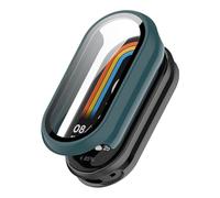 GANYUU Case Glass per Xiaomi Mi Band 9 Anti Scratch Protective Copertura Protettore Schermo PC Protettore per PC per MI Banda 9 Copertina Copertina Shell Watch Case(Green-2)