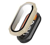 GANYUU Case Glass per Xiaomi Mi Band 9 Anti Scratch Protective Copertura Protettore Schermo PC Protettore per PC per MI Banda 9 Copertina Copertina Shell Watch Case(White-1)