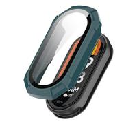 GANYUU Case Glass per Xiaomi Mi Band 9 Anti Scratch Protective Copertura Protettore Schermo PC Protettore per PC per MI Banda 9 Copertina Copertina Shell Watch Case(Green-1)