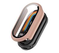 GANYUU Case Glass per Xiaomi Mi Band 9 Anti Scratch Protective Copertura Protettore Schermo PC Protettore per PC per MI Banda 9 Copertina Copertina Shell Watch Case(Pink-2)