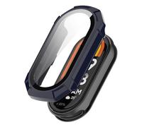 GANYUU Case Glass per Xiaomi Mi Band 9 Anti Scratch Protective Copertura Protettore Schermo PC Protettore per PC per MI Banda 9 Copertina Copertina Shell Watch Case(Blue-1)