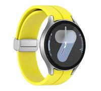 GANYUU Cinghia di silicone originale per samsung galaxy orologio 6 cassic 43mm 47mm 5pro da 45 mm orologio Fe 4 5 6 7 40 44 mm Bracciale a fibbia magnetica Bracciale(Light Yellow-S,Watch 7 40 44)