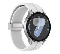 GANYUU Cinghia di silicone originale per samsung galaxy orologio 6 cassic 43mm 47mm 5pro da 45 mm orologio Fe 4 5 6 7 40 44 mm Bracciale a fibbia magnetica Bracciale(White-S,For Watch 5 Series)