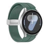 GANYUU Cinghia di silicone originale per samsung galaxy orologio 6 cassic 43mm 47mm 5pro da 45 mm orologio Fe 4 5 6 7 40 44 mm Bracciale a fibbia magnetica Bracciale(Dark Green-S,For Watch 6 Series)